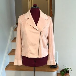 Kate & Mallory blush faux suede jacket